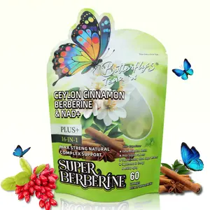 Butterfly's Tear Berberine & NAD+ Gummies – Daily 16-in-1 Gut & Metabolic Support with Cinnamon, PQQ & Resveratrol | Women’s Wellness Formula | 60 Count