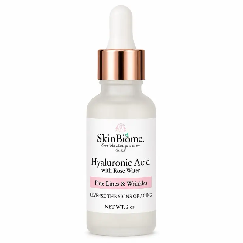 SkinBiome 2% Hyaluronic Acid Face Serum with Rose Water- Face toner-Organic Face Serum