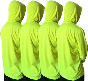 4-Pack high-Visibility quick-drying hoodies - lightweight,  Outdoor Activities, Workout Clothing, Printed Design, Sporty Look, Quickdrying Material, Durable Construction, Athletic Wear, Pullover Sweatshirt, Outdoor Adventurers, Casual Wearers