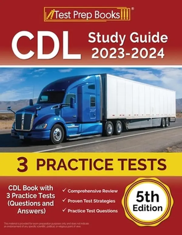 USED-CDL Study Guide 2023-2024: CDL Book with 3 Practice Tests (Questions and Answers) [5th Edition] by Rueda, Joshua (Paperback)