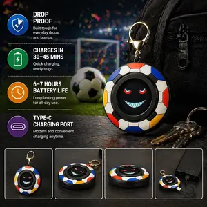 Perfect Gift for Soccer Fans – Spinning Football Keychain  USA, Brazil, Mexico & More!