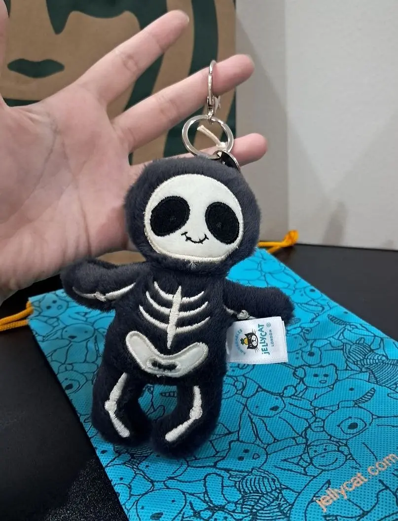 Jellycat Skeleton Bob Bag Charm