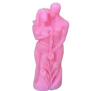 Couple's Soy Wax Ritual Candles Unscented Pre-Order Devotional Decorative Candle Ornaments Pink Cat-Shaped Design with Prayer Hands and Eye Eco-Friendly Natural Alternative