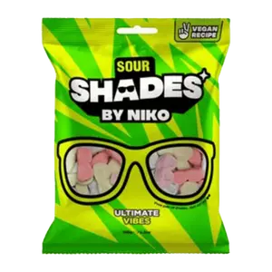 Shades by Niko Vegan Sweets 150g - Ultimate vibes - Plant-Based Gummy Candy, No Gelatin, Natural Fruit Flavours, Gluten-Free, Dairy-Free, The Originals 1 pack