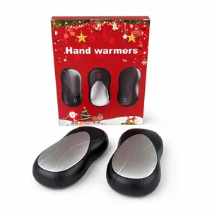 2-in-1 Rechargeable Electric Hand Warmers - Black & Silver