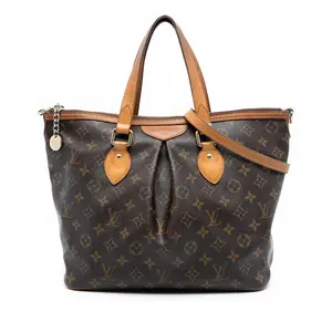 Pre-owned Louis Vuitton Canvas Coated, Leather Travel Bags Palermo Handbag Monogram Canvas PM by Rebag