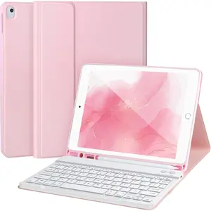 Keyboard Case for iPad 9/8/7th Gen 10.2'',Case with  Keyboard for iPad 9th Gen with Pencil Holder,-W