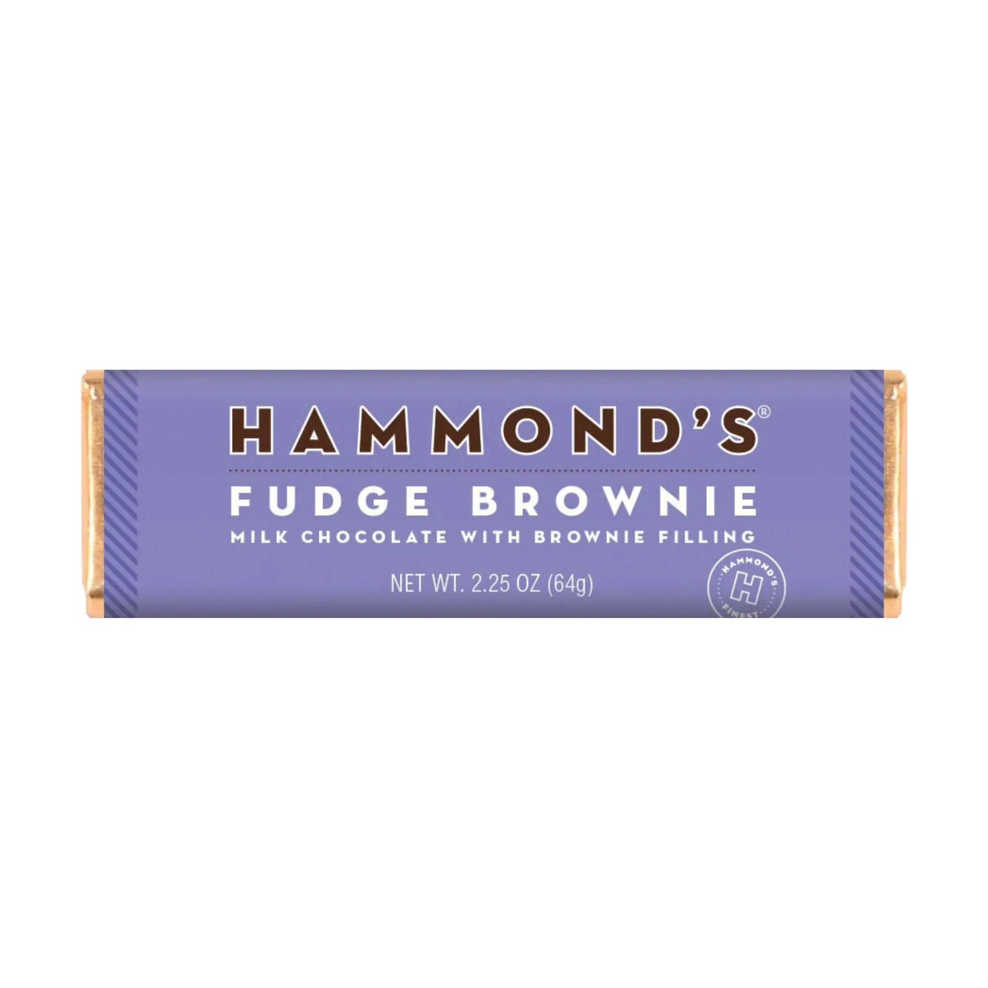 Hammond's Fudge Brownie Milk Chocolate Bar 2.25 oz 12 ct