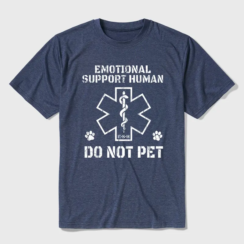 Emotional Support Human Ultra Soft Heather Tee shirt