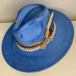 “Sky Blue” Wide Brim Fedora