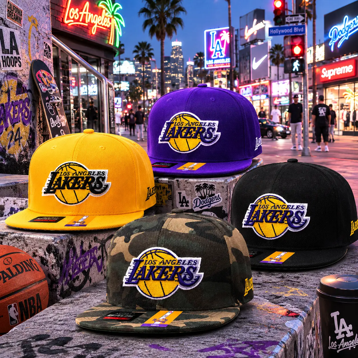 New Era Los Angeles Lakers 9FIFTY Snapback Hat – Purple Yellow Black NBA Basketball Cap, Premium Embroidered Team Logo, Unisex Streetwear