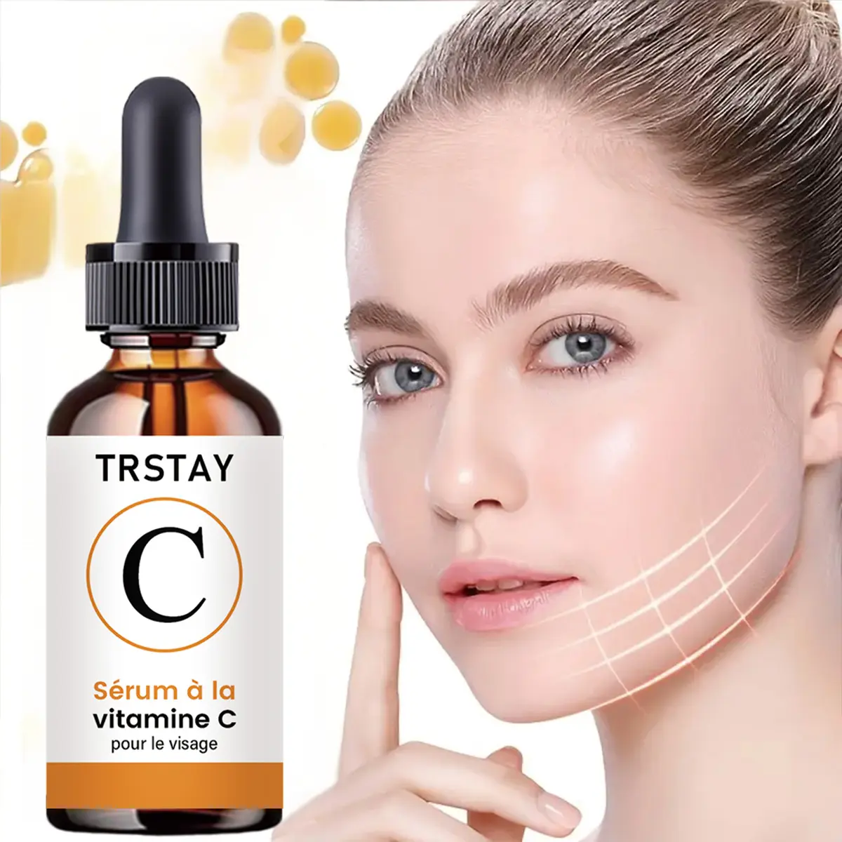 Hyaluronic Acid Liquid Facial Essence (50ml) - Moisturizing, Brightening, Vitamin C Rich Skincare Serum for Loose, Dull Skin to Soothe, Tighten Contour, Anti-Aging, Bottle, 3 Years
