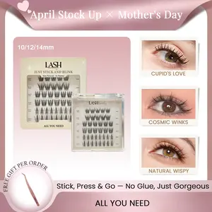 GIFT | Lashterally All You Need AU Lash Kit - 3 Styles in One Set with 38 Clusters - Travel Pack for Flawless Eyes - Handy & Compact Makeup Cosmetic Eyelash Extensions