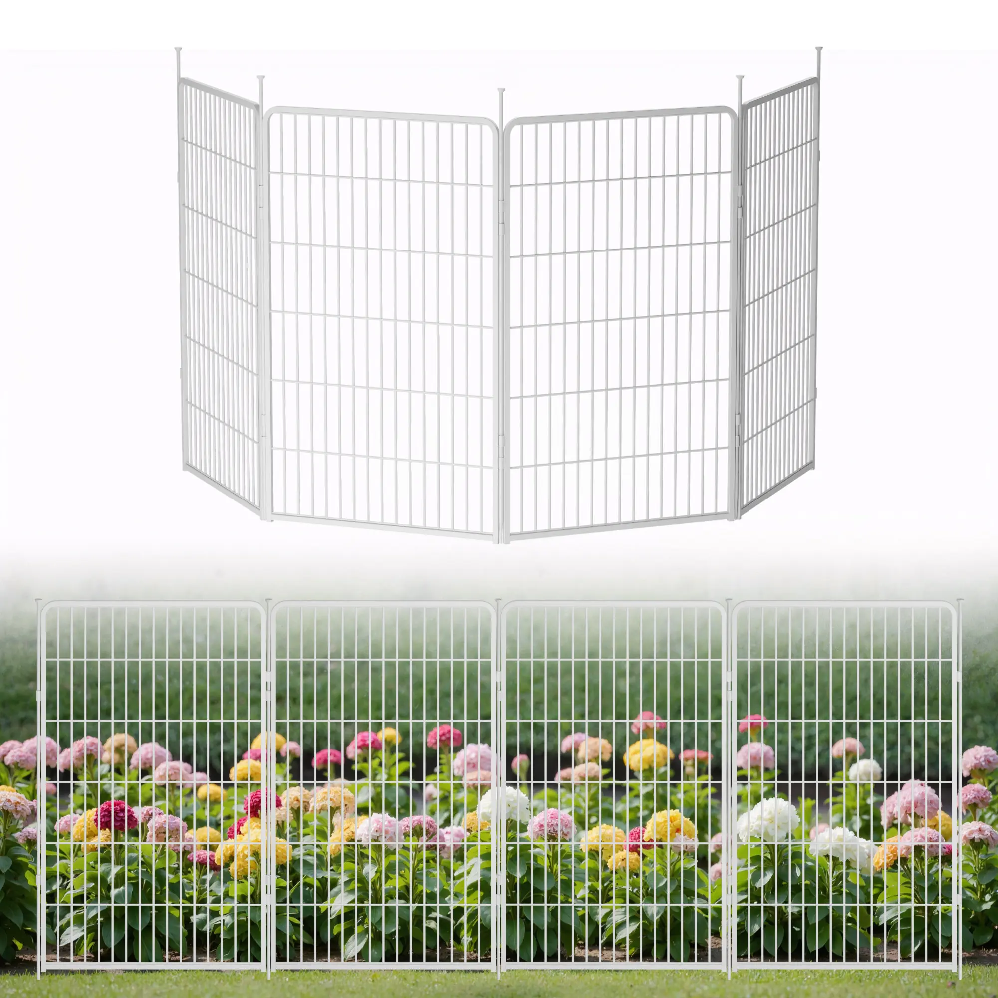 45 in(H) x 8.9 ft(L) 4 Panels no Gate