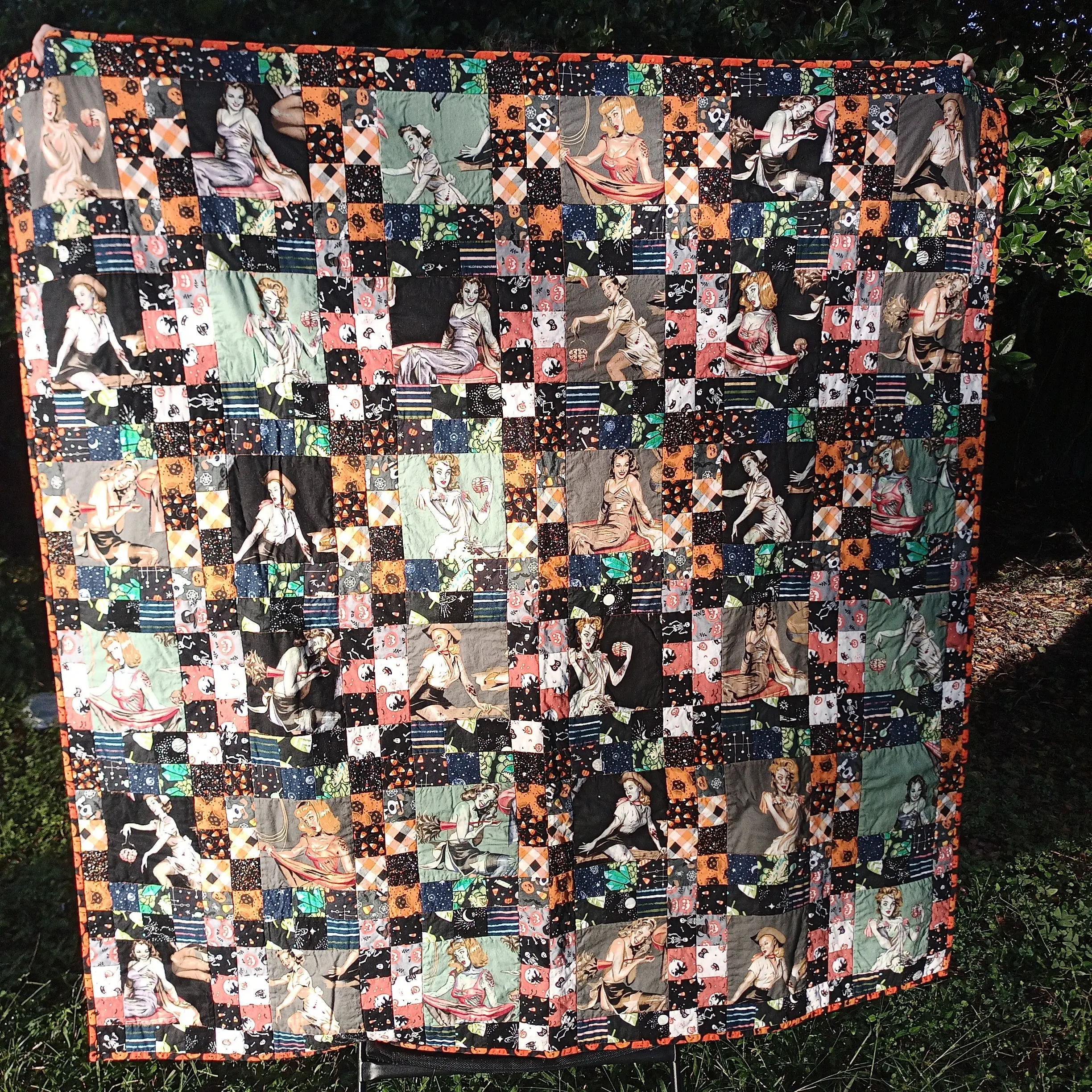 Zombie Pinups quilt
