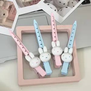 4 Piece Set Miffy Rabbit Hair Clips, Seamless Side Clip, Sweet Cartoon Cute Versatile Duckbill Clip, Bangs Clip for Girls, Clip In