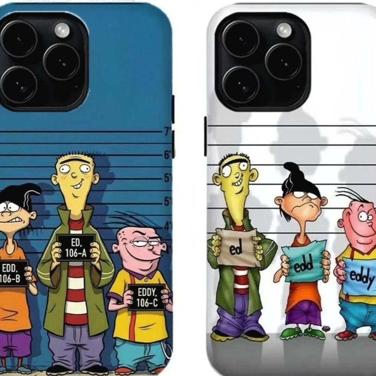 Ed, Edd ,n Eddy 90s Retro Cartoon Phone Case Compatible for iPhone 17Promax 16 15 14 13 12 11 and for Samsung Galaxy S21-S25 Perfect Gift for Friends Childhood Memories
