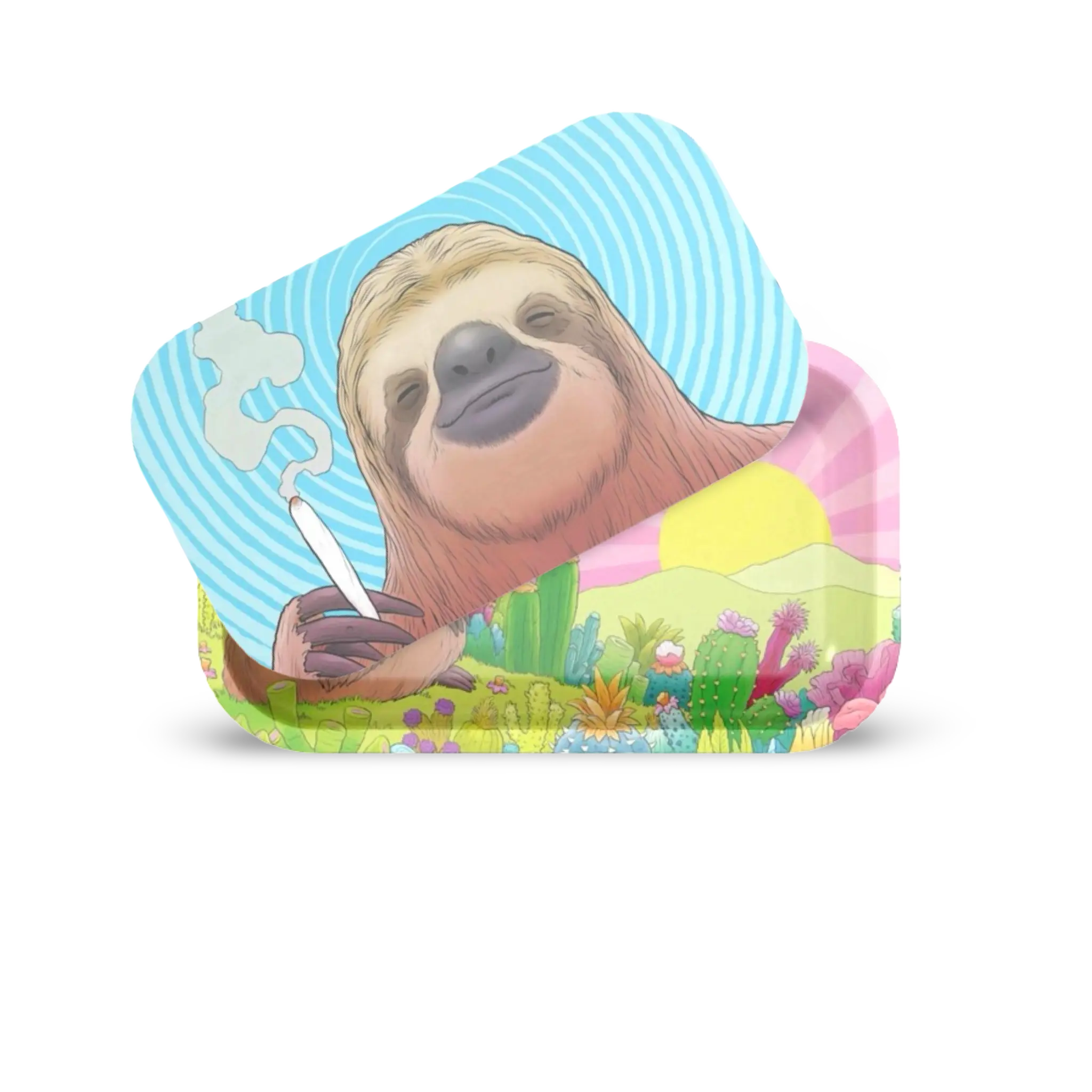 Rolling Tray with Magnetic Cover - Stoner Sloth by Tim Molloy