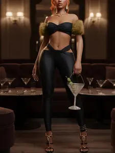 Elegant Fall Winter New Creative Sexy Lace-Up Cropped Strapless Bustier Patchwork Set, Stylish Women's, Perfect for Casual & Trendy Looks