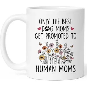 Unique Ceramic Mug Gift for Expectant Mothers and Dog Loving Moms Perfect for Christmas Birthday or Mother's Day
