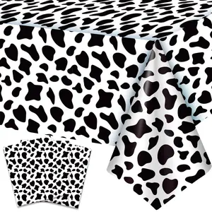 Cow Print Tablecloth, 3pcs Cow Table Cloth/Cow Party Tablecloth/Cow Birthday Tablecloth for Cow Party Decorations Supplies, 137cm x 274cm