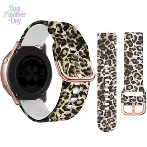 Leopard Print Silicone Watch Band 18/20/22mm – Compatible with Samsung Galaxy Watch 7/6/5/4/FE & Huawei GT2/3
