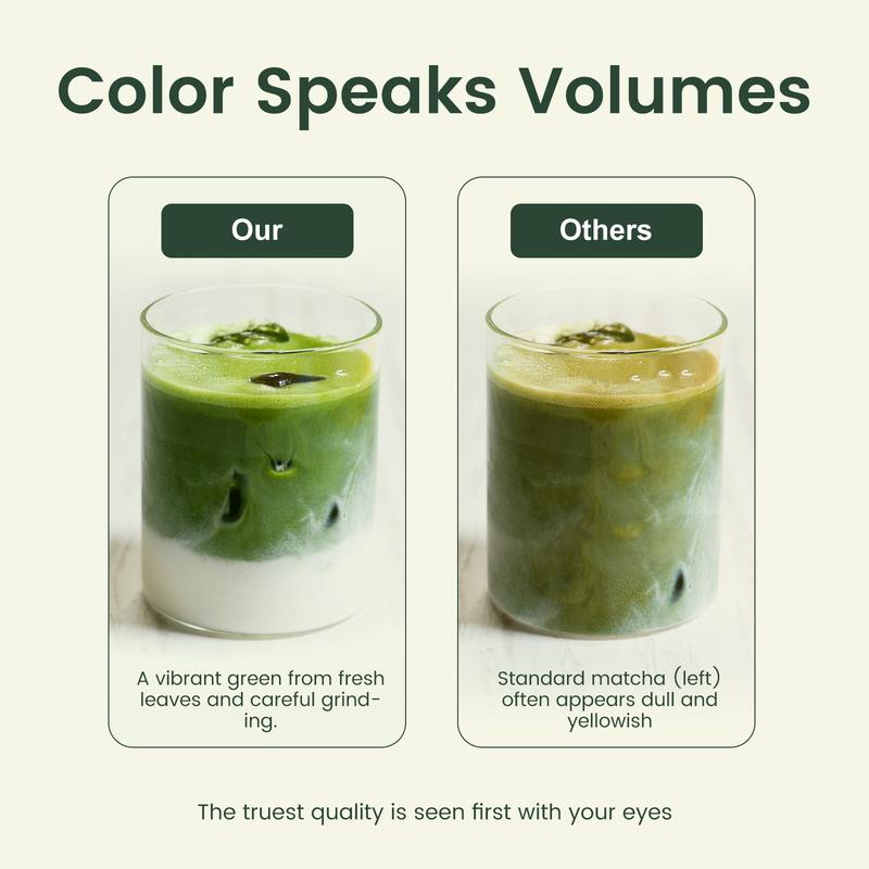 Kyoto Uji Ceremony Grade Stone-Ground Matcha Powder Sugar-Free Contains Tea Polyphenols L-Theanine & Caffeine Stress Relief Energy Focus