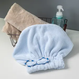 Coral Velvet Quick-Dry Hair Towel Wrap for Women, Super Absorbent Microfiber Hair Turban for Long Hair, Soft Wet Hair Drying Cap for Shower Bathroom, Twist Headband Spa Towel for Curly Hair