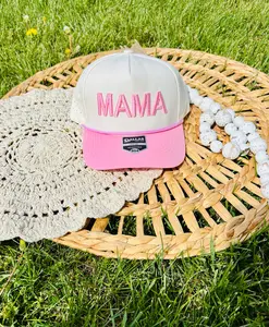 MAMA Pink - 3D Puff Embroidered Rope Hat