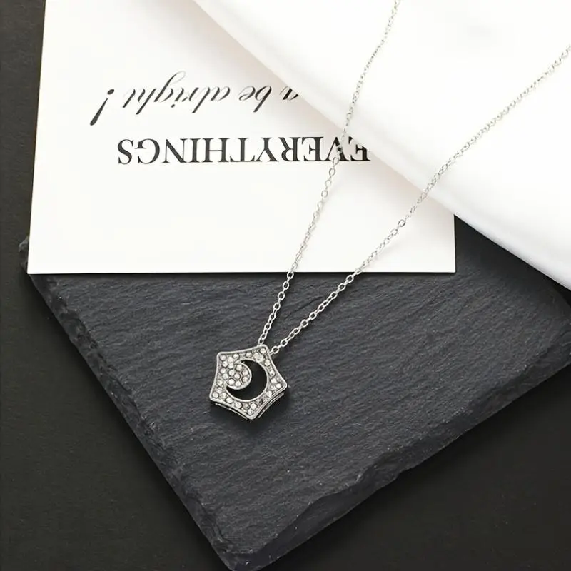 Korean And Japanese Style Six-Pointed Star Clavicle Chain Geometric Star Women'S Exquisite Necklace Suitable for Daily Valentine'S Day Gift Banquet Occasions Matching Use