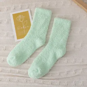 Fuzzy Socks Gifts for Women Cozy Fluffy Winter Soft Warm Plush Slipper Socks Calf High High Quality Material Keep Feet Warm and Cozy Best Gifts for Men & Women