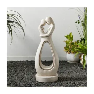 Glitzhome 25" Modern Abstract Sculpture HuggingGarden Statue