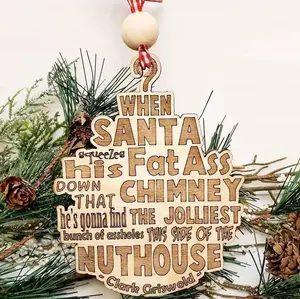 Clark Griswold Ornament Funny Christmas Vacation acrylic/wood decor