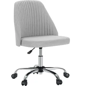 Office Chair , Modern Fabric Home Office Desk Chairs with Wheels Adjustable Swivel Task Computer Vanity Chair for Small Spaces for Christmas Gifts