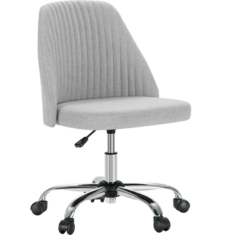 Office Chair , Modern Fabric Home Office Desk Chairs with Wheels Adjustable Swivel Task Computer Vanity Chair for Small Spaces for Christmas Gifts