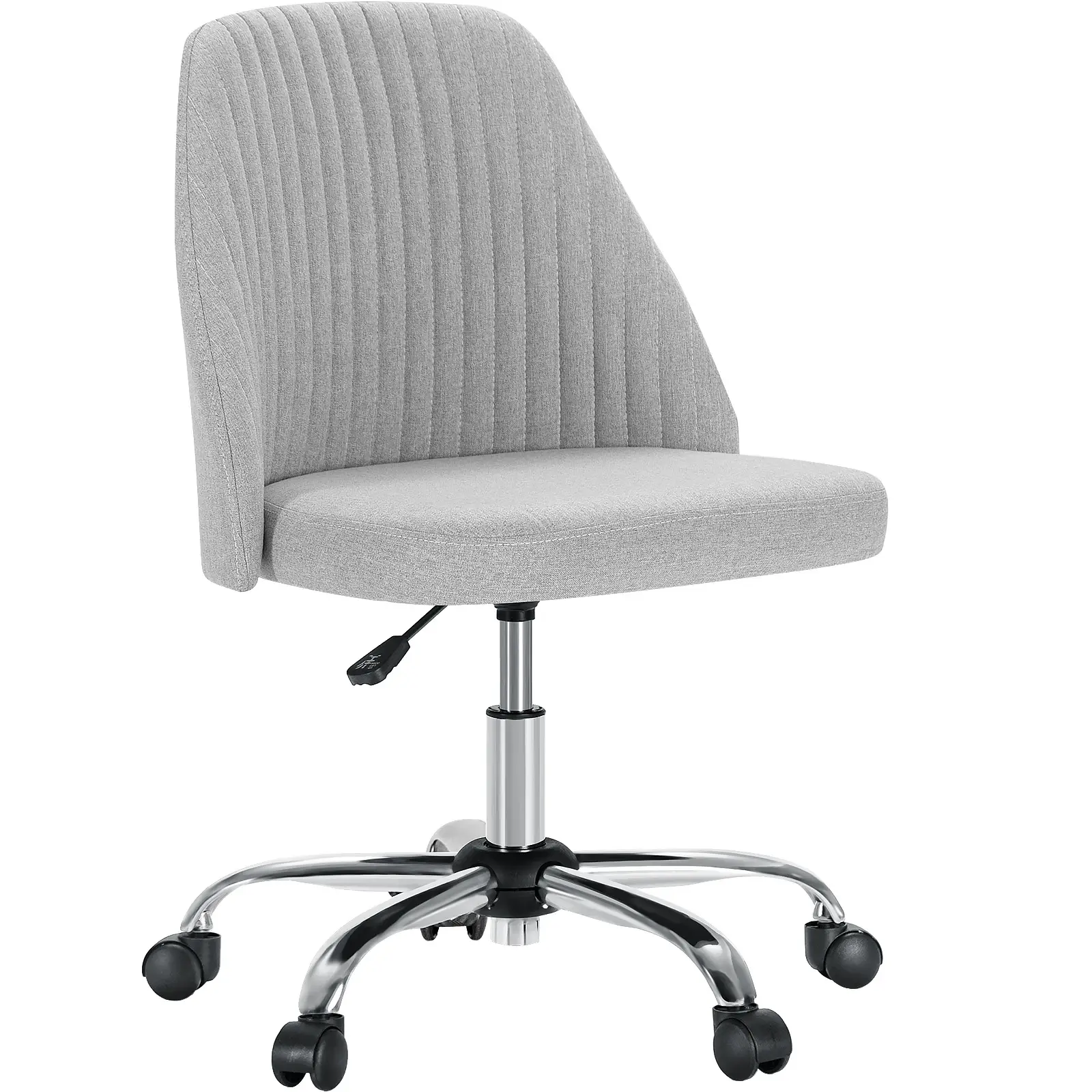 Office Chair , Modern Fabric Home Office Desk Chairs with Wheels Adjustable Swivel Task Computer Vanity Chair for Small Spaces for Christmas Gifts