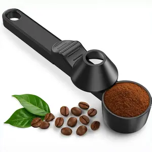 Coffee Scoop & Funnel for Reusable K Cup Refillable Coffee Pods, Coffee Measuring Spoon 2 Tablespoon Capacity, Scoop with Funnel for Ground Coffee, Protein Powder, Tea