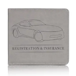Car certificate, ID card, driver's license clip leather magnetic car registration insurance card clip