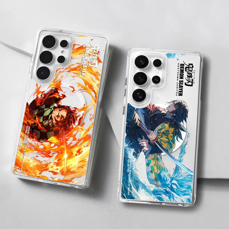 Demon Slayer Magnetic phone Case for Samsung S26/S25/S24/S23/S22/S21/S20/S10/NOTE20/NOTE10/NOTE9/PLUS/ULTRA/FE/A57/A56/A55/A54/A37/A36/A35/A34/A26/A25/A24/A23/A17/A16/A15/A14/A07/A06/A05,with MagSafe,Anime fan gifts Transparent Shockproof Protective Cover