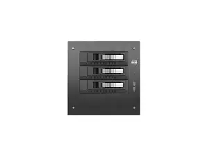 iStarUSA S-35-3M1SL Black Aluminum / Steel Tower Compact Stylish 3x 3.5" Hotswap mini-ITX Tower - Silver HDD Handle