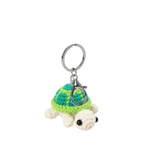 New Cute Little Turtle Car Keychain Mini Turtle Handmade Wool Crochet Backpack Hanging Cute Keychain