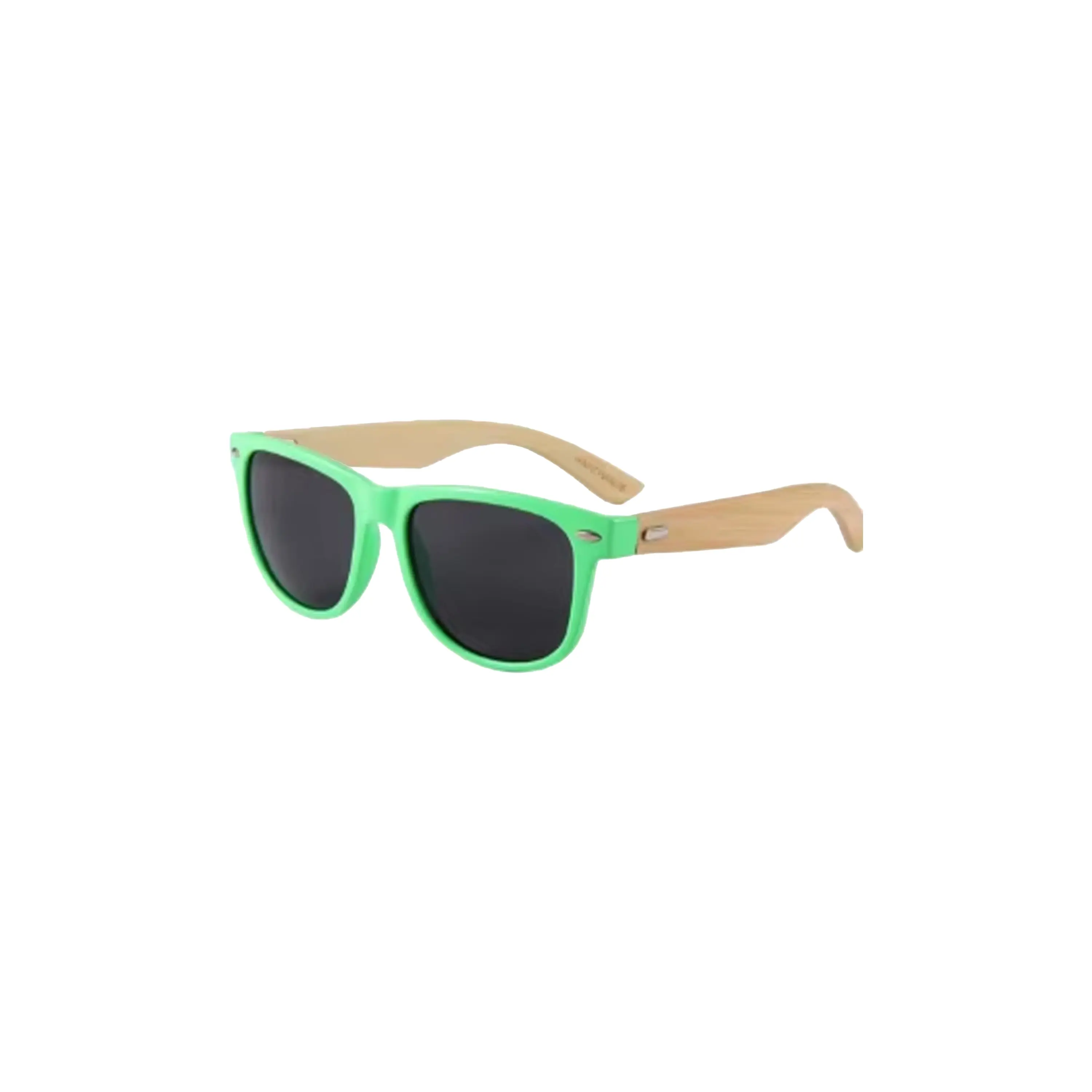 YOGAZ Lime Green Rimmed Bamboo Sunglasses
