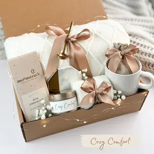Mother's Day Gifts - Viral Gift Set with Mug, Tea & Handmade Flowers- Gift box for her, Hygge gift basket, Wedding gift box, Birthday gift, Affordable gift, Thinking of you gift box, Gift box for best friend, Gift box idea, Gift for Mom, Gift for her