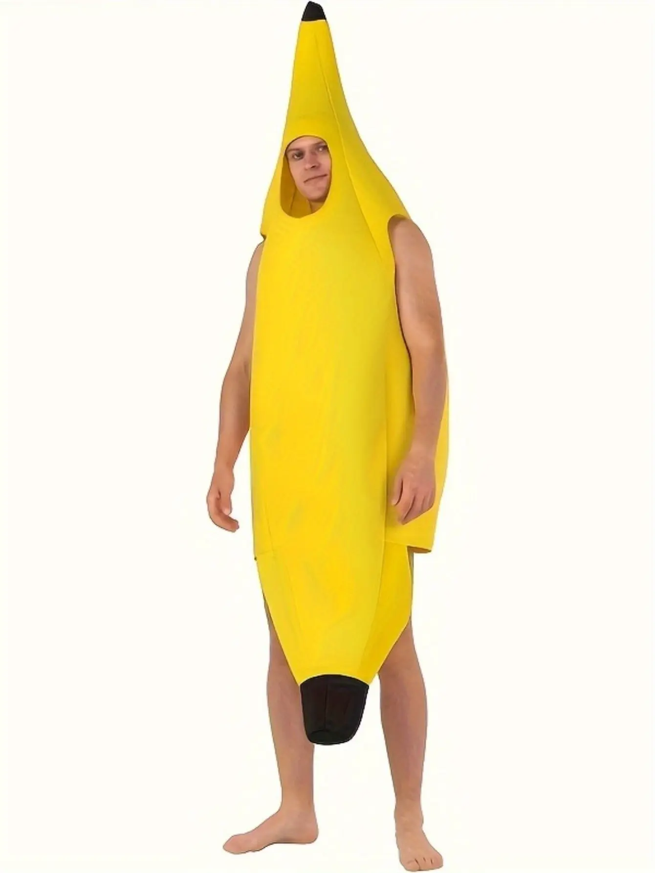 Funny Unisex Adult Banana Costume - Lightweight Polyester Fruit Suit, One Size Fits Most! Perfect for Christmas Parties, Festivals & Cosplay Fun |   Lightweight, Novelty, Funny Costume, Birthday Outfit, Valentine's Day Gift, No Power Needed