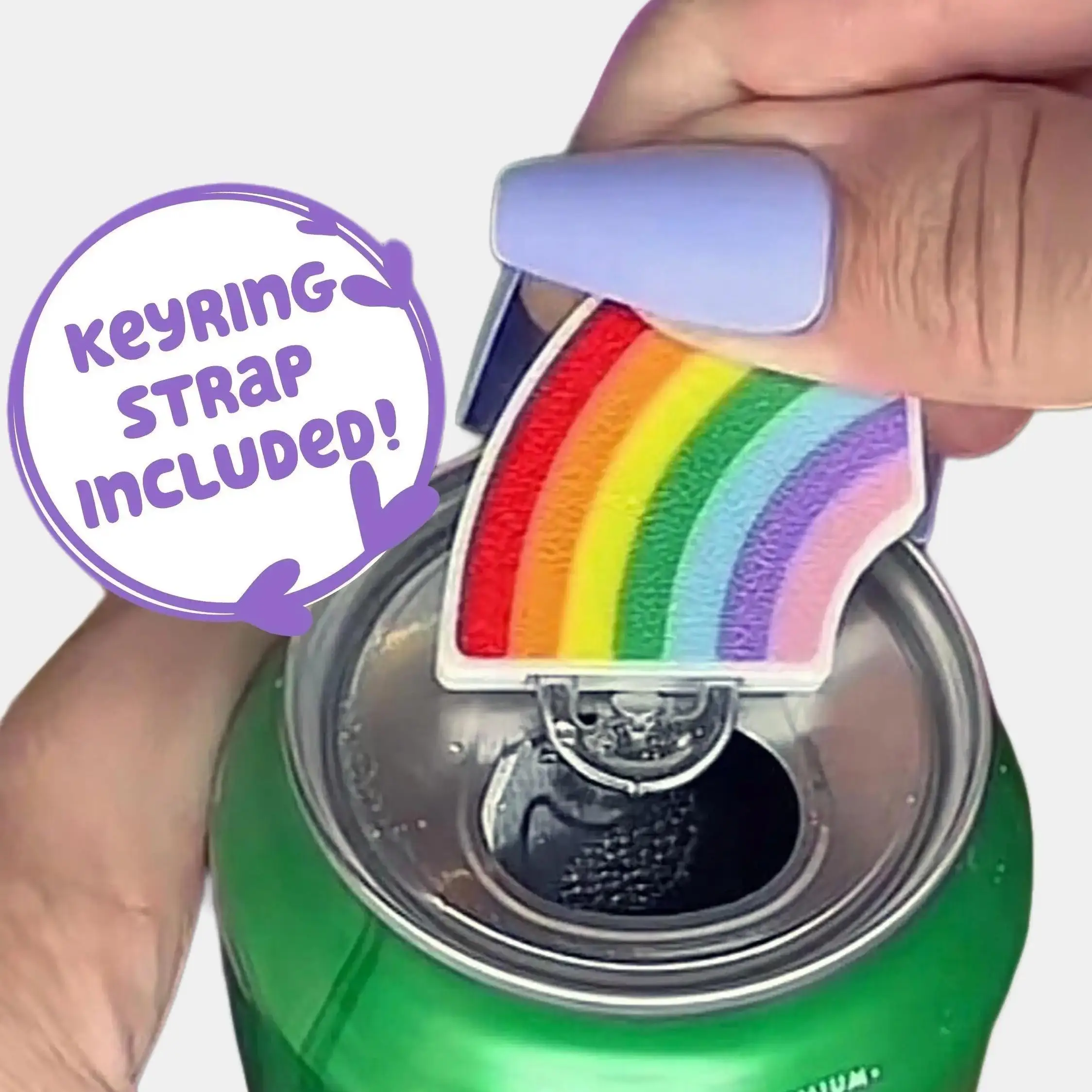 Tab Buddies Rainbow! Cute soda can tab opener help for long nails, kids, sore hands Kitchen Utensils