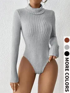Women's Plus Size Tight Fit Jumpsuit, Casual Striped One-Piece Bodysuits, Slim-Fitting All Season Wear, Comfortable and Stylish