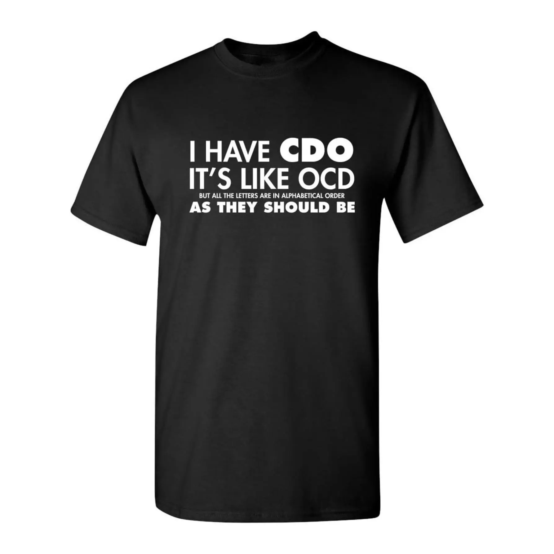 Men's Short-Sleeve Casual T-Shirt, Menswear Top with CDO-OCD Adult Humor Sarcastic Funny Graphic Novelty Design Tshirt Streetwear Tropical Crewneck Shortsleeve Operator