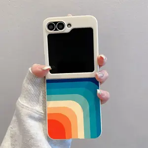 Colorful Right Angle Bright White Rice White Pattern Phone Case for galaxy Z Flip 7,for galaxy Z Flip 6, for galaxy Z Flip 5, for galaxy Z Flip 4, for galaxy Z Flip 3 5G. The TPU Phone Case Is Suitable for galaxy, Offering Full Protection, And a Mixed