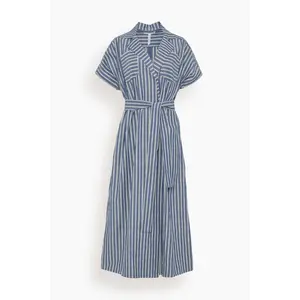Vincenza Wrap Maxi in Indigo Stripe