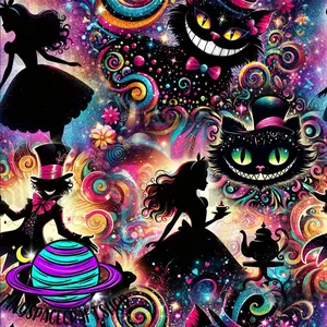 Cartoon Teenager and Cat Kitty Pattern DIY Diamond Arts Colorful Planet Painting Kit, DIY 5D Diamond Arts Colorful Painting Kit, Wall Art Decor for Home